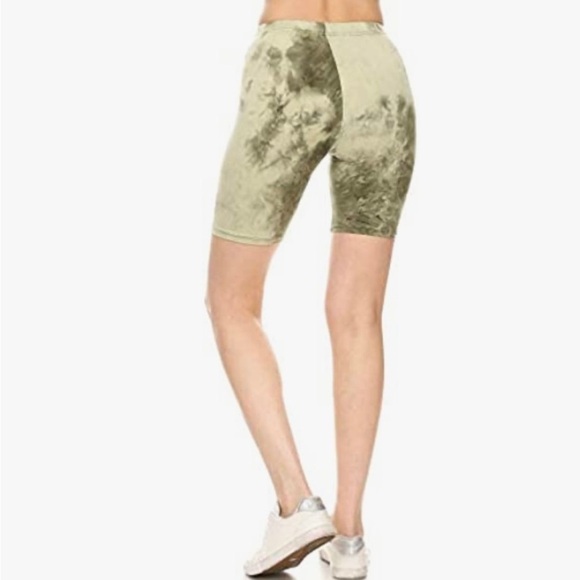 Green tye dye bike shorts - Picture 3 of 3